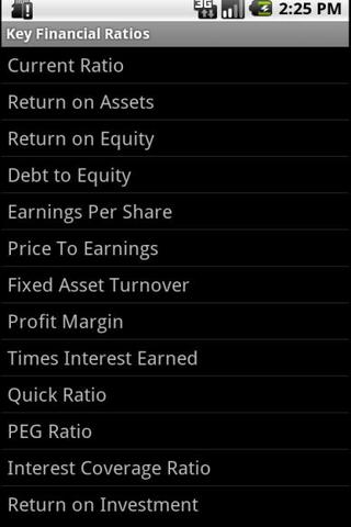 Key Financial Ratios