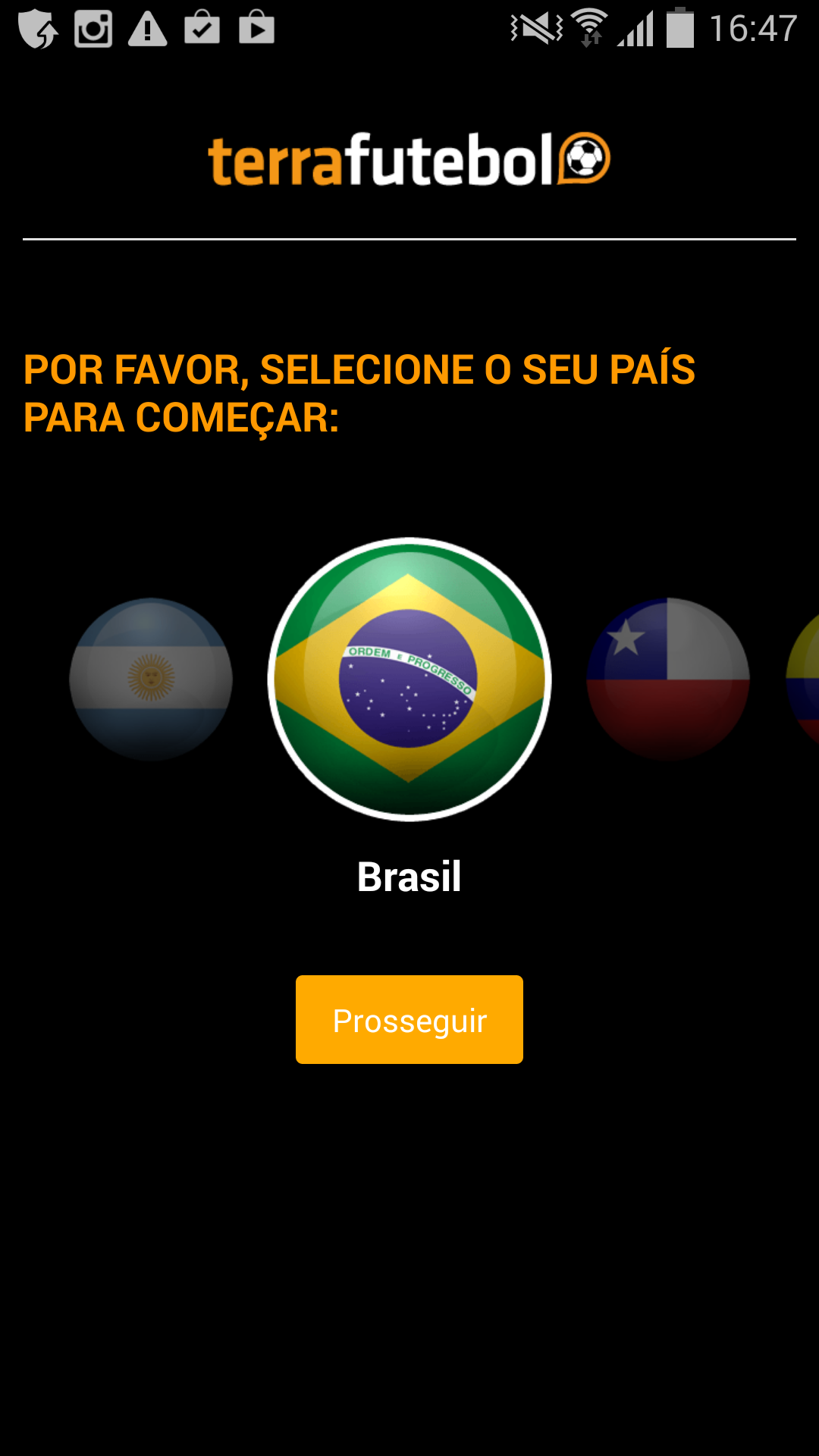Android application Terra Soccer screenshort