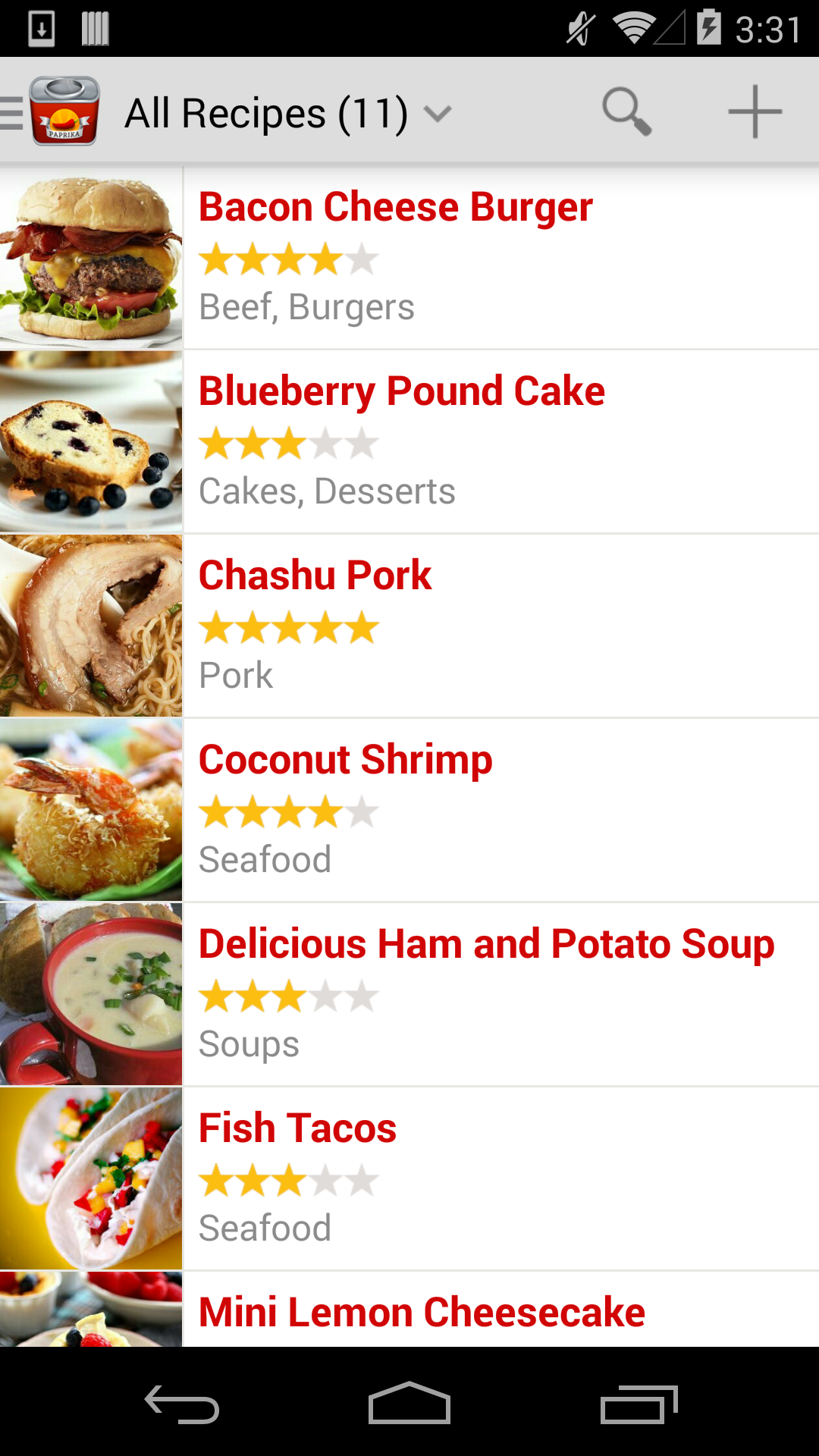 Android application Paprika Recipe Manager screenshort