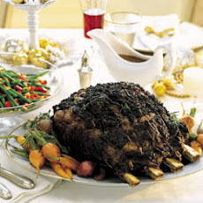 Standing Rib Roast with Rosemary-Thyme Crust