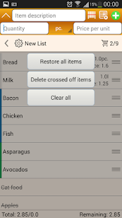 Shopping List Screenshot