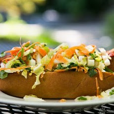 Hot Dogs with Sriracha and Asian Slaw