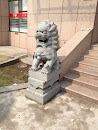 杭州银行门前石狮