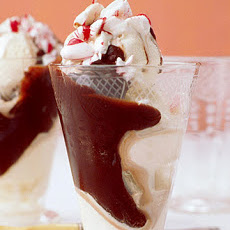 Peppermint Hot Fudge Sundaes