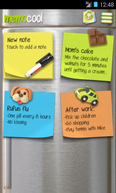Android application Notes - MemoCool screenshort
