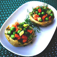Artichoke Hearts with Olive Oil and Peas