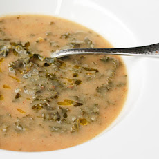 Vegan: Smoky Charred Cauliflower and Potato Soup with Kale