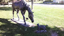 Horse and Cat Sculpture 