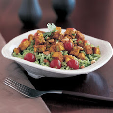 Coconut Curried Tofu with Green Jasmine Rice
