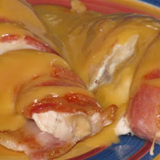 Bacon-Wrapped Chicken Breasts With Chile Cheese Sauce