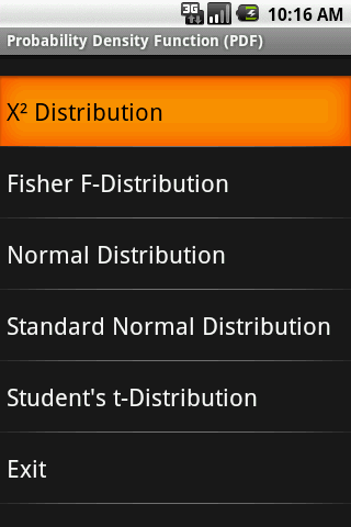 Probability Density Function