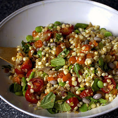 Summer Succotash With Bacon And Croutons