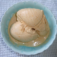 Fresh Peach and Vanilla Bean Custard Ice Cream