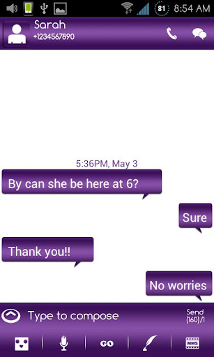 【免費個人化App】Go SMS Themes: Purple Metallic-APP點子