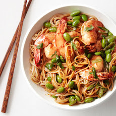 Asian Noodles With Shrimp and Edamame