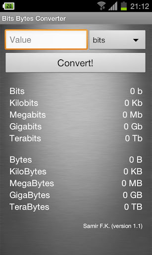 Bits Bytes Converter