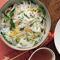 Rice Noodles with Scallions and Herbs