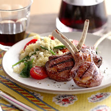 Lamb Chops with Spinach Tomato Couscous