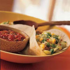 Cheddar-Succotash Wraps