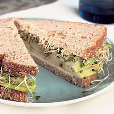 Pear and Creamy Swiss Cheese on Walnut Bread