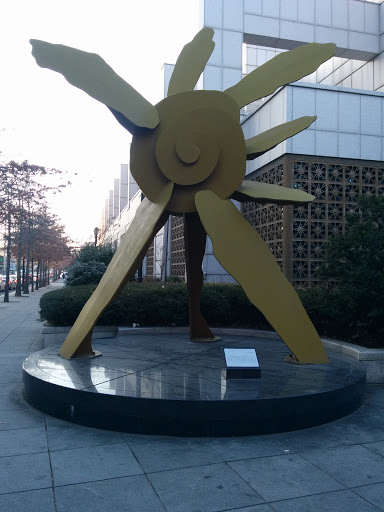 Golden Sun Sculpture 