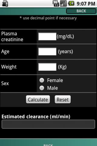 【免費醫療App】IRCALC - Drug dosage in RF-APP點子