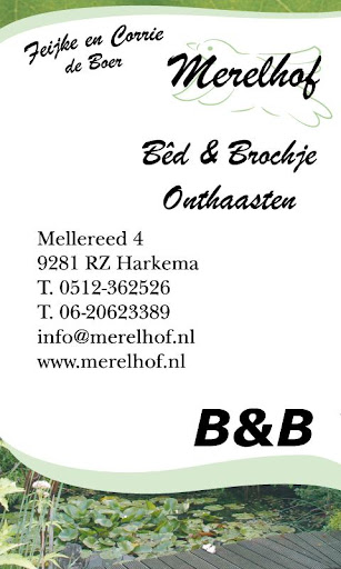 Welcome at B B merelhof