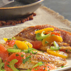 Pan-Seared Red Snapper with Citrus-Herb Relish