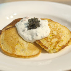 Corn Cakes with Christmas Caviar