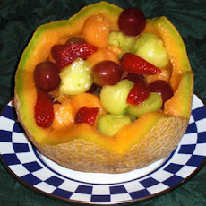 Fruit  Salad in a Cantaloupe Basket