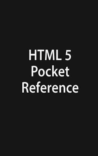 HTML5 Pocket Reference