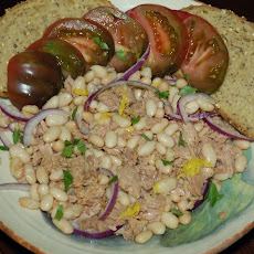 Tuna and White Bean Salad with Warm Lemon Oil and Red Onion