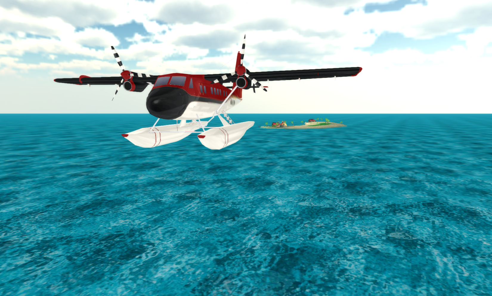 Android application Sea Plane: Flight Simulator 3D screenshort