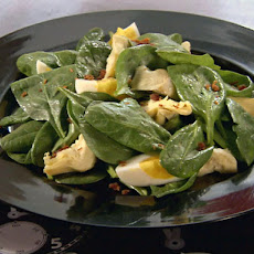 Warm Spinach Salad with Eggs and Bacon