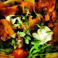 Baked Butternut Squash and Warm Goats Cheese Salad