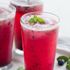 Fizzy Blueberry Meyer Lemonade