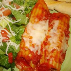 Beef Stuffed Manicotti