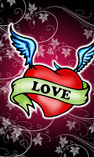 Flying heart tattoo theme