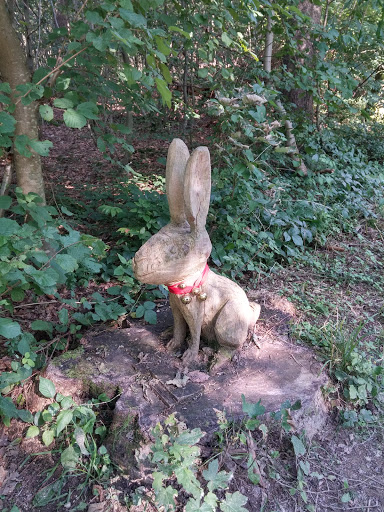 Wooden Bunny with Bell