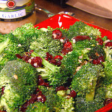 Garlic-Spiked Broccoli with Cranberries