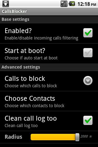 Localized Calls Blocker