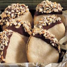 Chocolate- and Almond-Dipped Sandwich Cookies