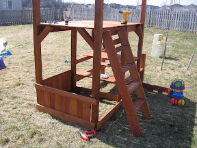 play structure with ladder