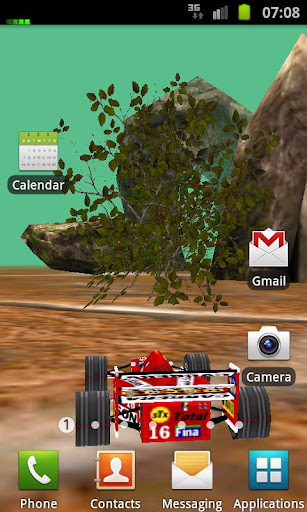 3D Car Racing Rocky Landscape