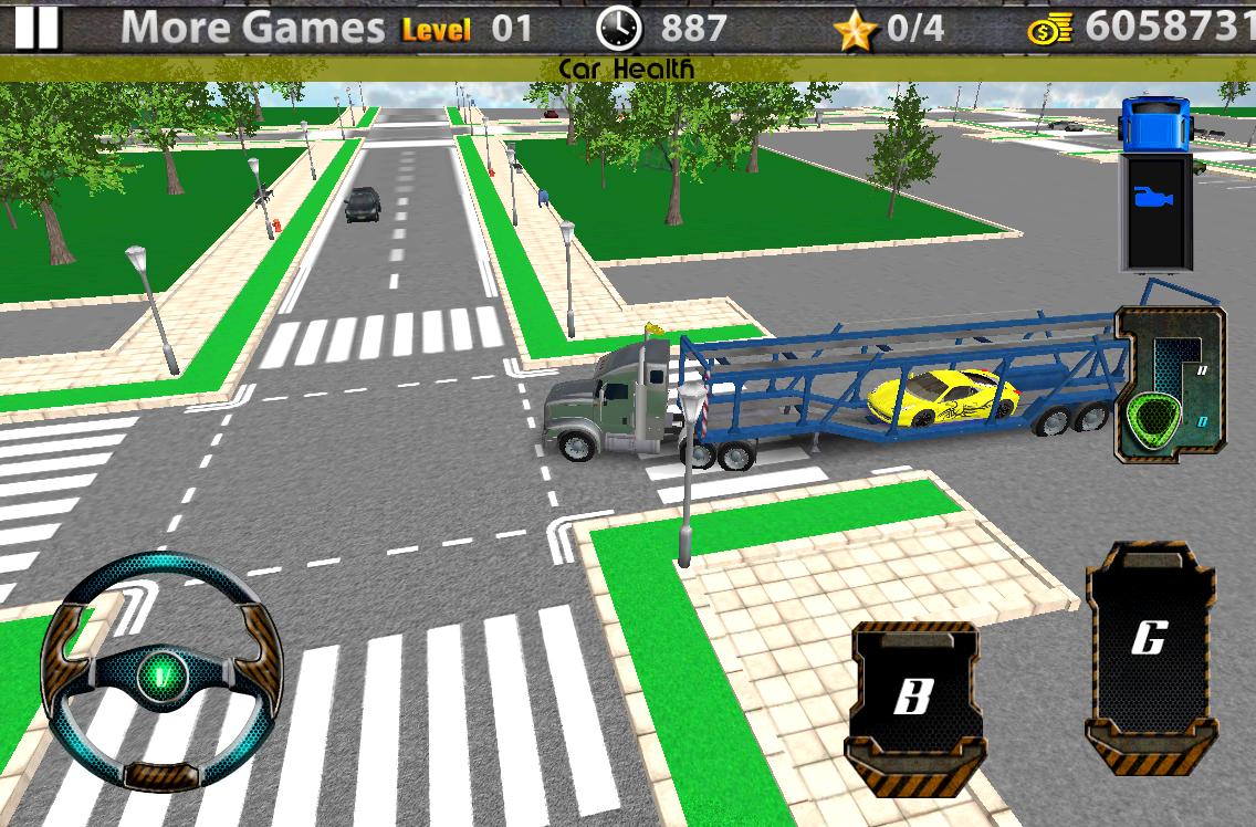 Android application 3D Car transport trailer truck screenshort