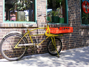 The classic bike-against-wall-in-city shot.