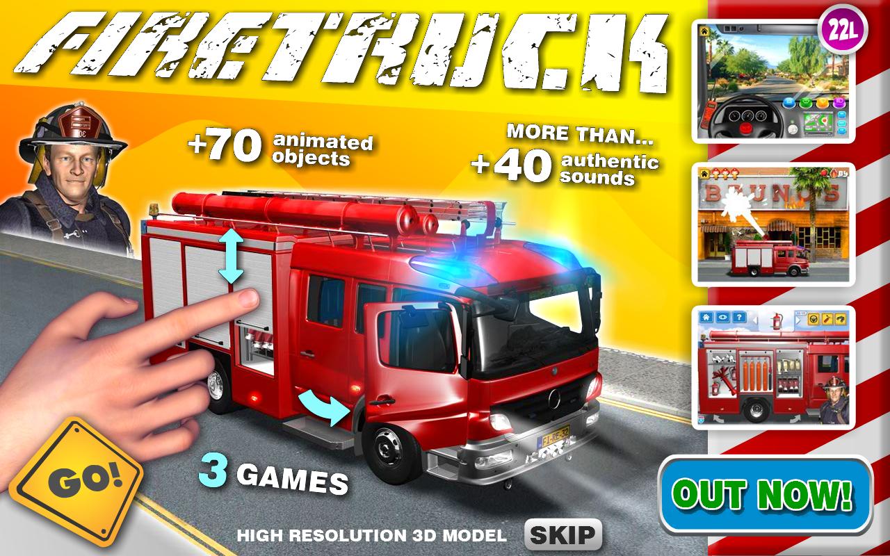 Android application Fire Truck Games for Kids screenshort