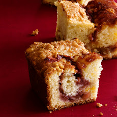 Jam Cake With Peanut Streusel