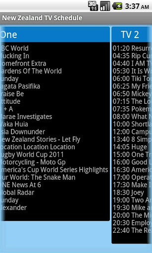 New Zealand Free TV Schedule