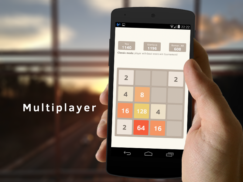 Android application 2048 Number puzzle game screenshort